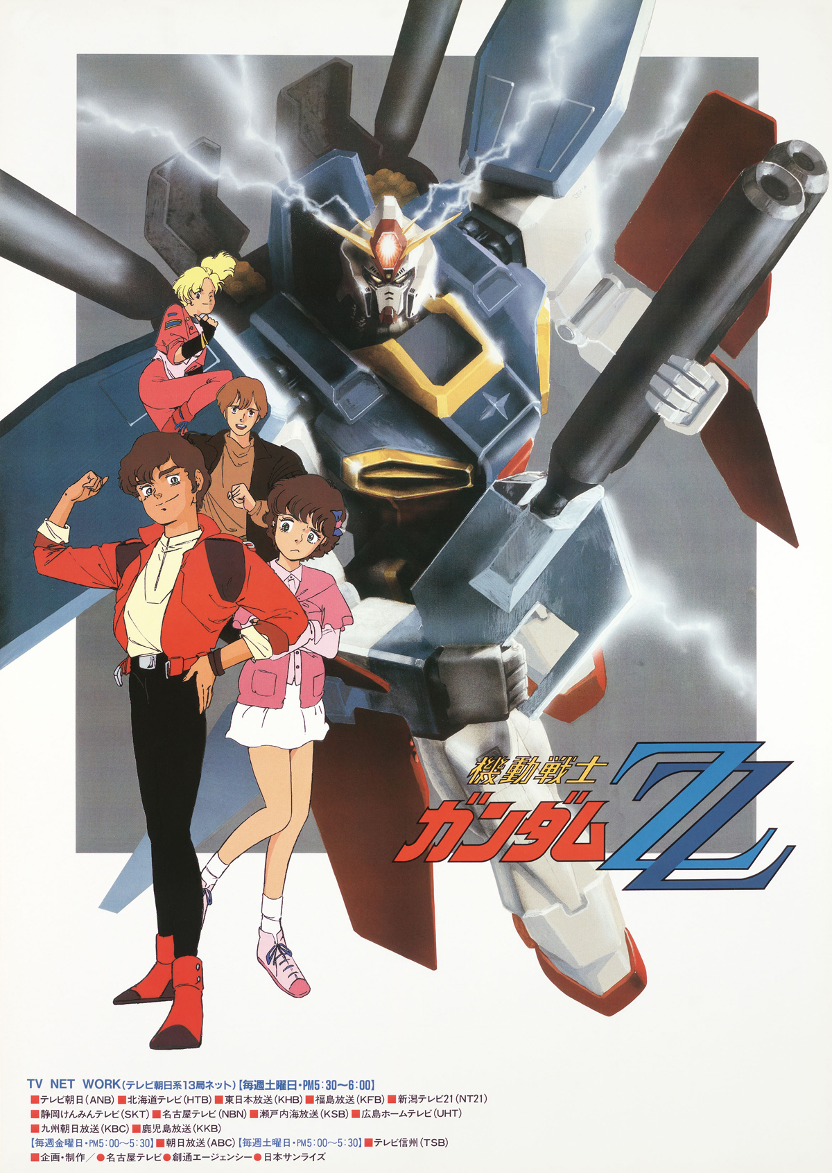 アニメージュ1986年3月 機動戦士ZZガンダム 北爪宏幸 ジュドー ポスター-