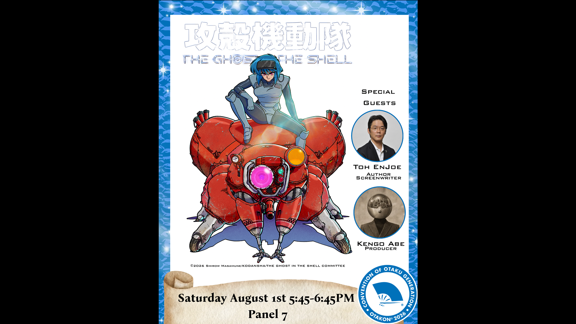 THE GHOST IN THE SHELL Panel Announced for Otakon 2026 in Washington, D.C.!